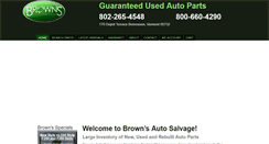Desktop Screenshot of brownsautosalvage.com